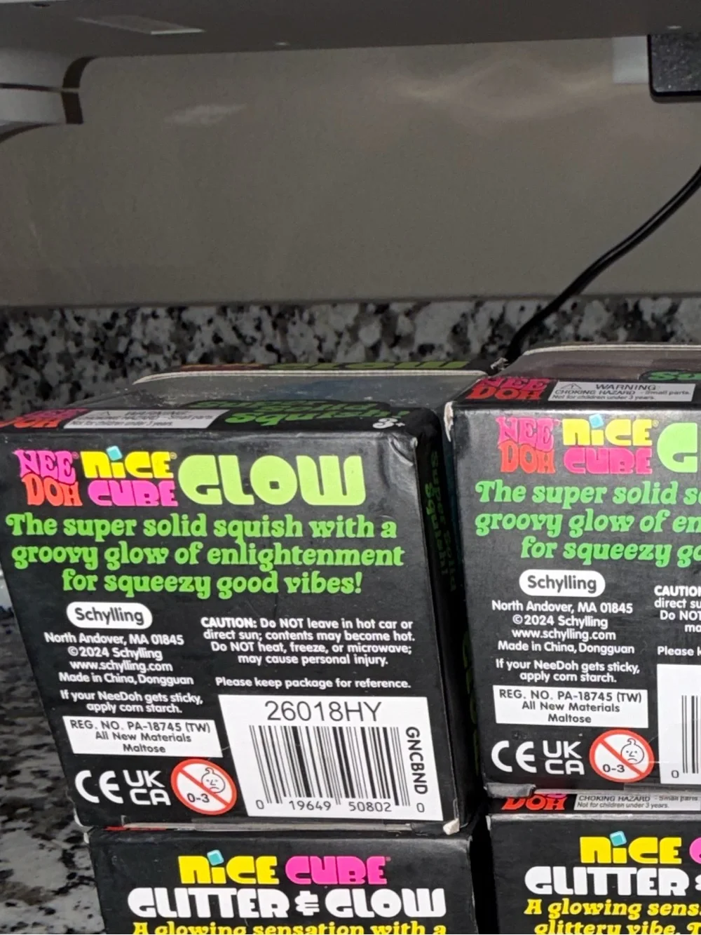 3 Nice Cube Glow Squishy Set - Purple Only